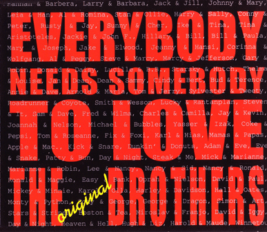 cd single cover of everybody needs somebody to love performed by the original brothers
